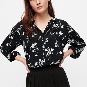 NEW J. Crew Drapey Popover Floral Shirt